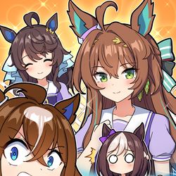 This is a pixiv picture whose title is すっかり父親の顔(？)になったエピファネイア.
