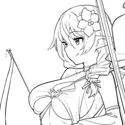This is a pixiv picture whose title is 線画.