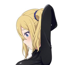 This is a pixiv picture whose title is ボディスーツ早坂(横アングル).