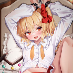 This is a pixiv picture whose title is とても健全な微拘束フランちゃん.
