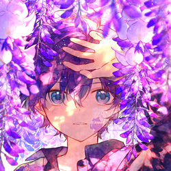 This is a pixiv picture whose title is 群れに誘われて.