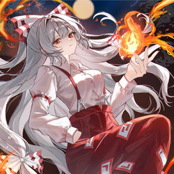 This is a pixiv picture whose title is 藤原妹紅.