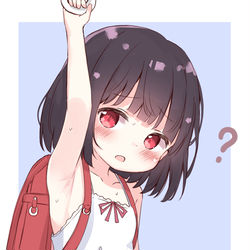 This is a pixiv picture whose title is つり革に掴まっている琉奈ちゃん.
