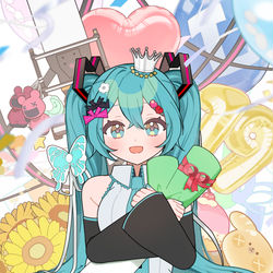 This is a pixiv picture whose title is ミク誕2026.