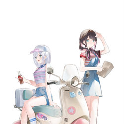 This is a pixiv picture whose title is 𝓢𝓾𝓶𝓶𝓮𝓻 𝓔𝓼𝓬𝓪𝓹𝓮🛵⛱☀️.