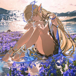 This is a pixiv picture whose title is 鸢尾花少女的甜梦.