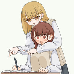 This is a pixiv picture whose title is 勉強に集中できない.