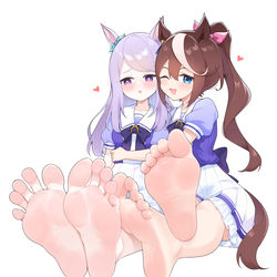 This is a pixiv picture whose title is 【委托】目白麦昆和东海帝王.