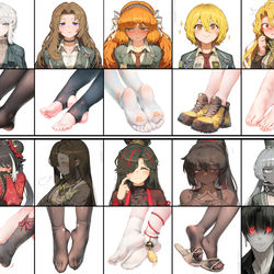This is a pixiv picture whose title is 鉴赏巴士热门十双足.