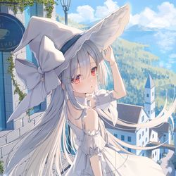 This is a pixiv picture whose title is 旅の途中.