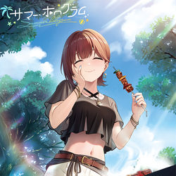 This is a pixiv picture whose title is 『お仕事絵』ときのそら『サマー･ホログラム』.