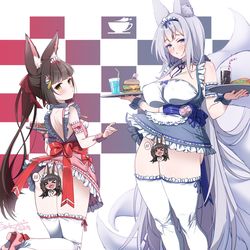 This is a pixiv picture whose title is 長門＆信濃.