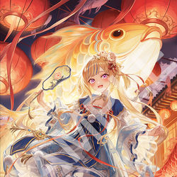 This is a pixiv picture whose title is 灯火をたどって.