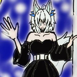 This is a pixiv picture whose title is 強い狼娘・セツナ🩵❄️🐺❄️🩵.