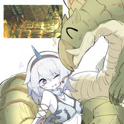 This is a pixiv picture whose title is 拘束攻撃🐍.