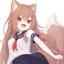 This is a pixiv picture whose title is 🐺.