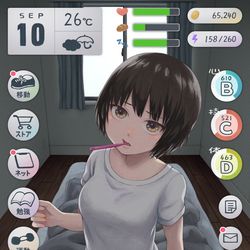 This is a pixiv picture whose title is 部屋には何もないけれど.