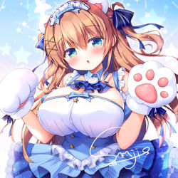 This is a pixiv picture whose title is もふもふする？🐻‍❄️💫.
