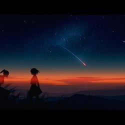 This is a pixiv picture whose title is sundown.