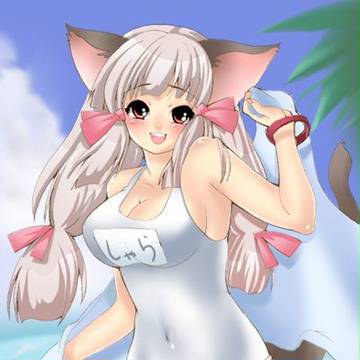 ネコミミ白スク