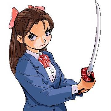 日本刀と女学生♪