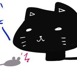ネコと・・・餌？