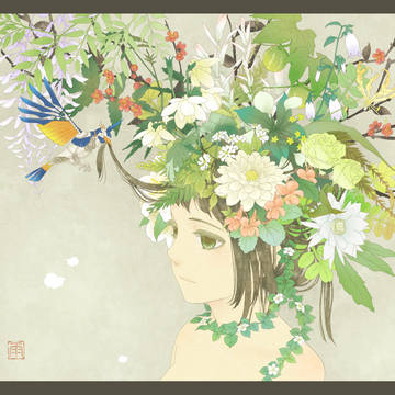 花と機械鳥