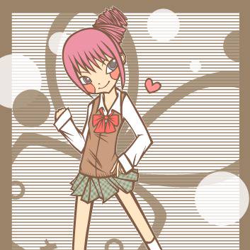 髪色ピンク
