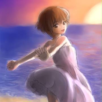 夕焼けの少女