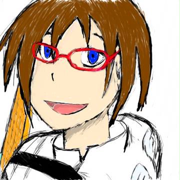 眼鏡を描いたけど