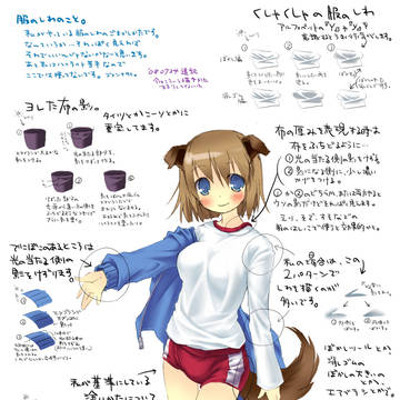 服のしわの塗り方まとめ