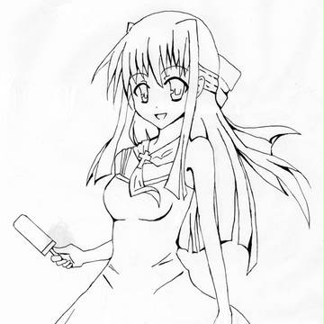 さやか先輩（線画）