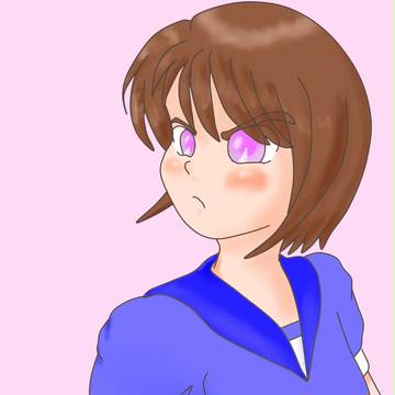 ちょっと怒ってる女の子