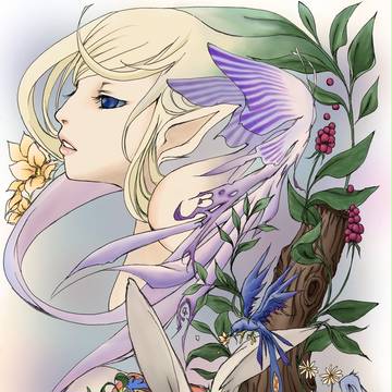 「花鳥風月」を塗ってみた