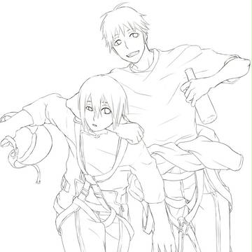 ラフ：トキノとカンナミ