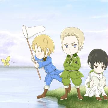 ちび枢軸（背景あり）