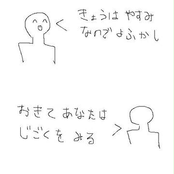 まどのそとが　あかるいです