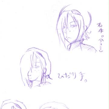 利き手と逆と口と口