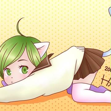 一時間で緑髪