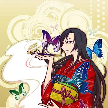 蝶と煙管と