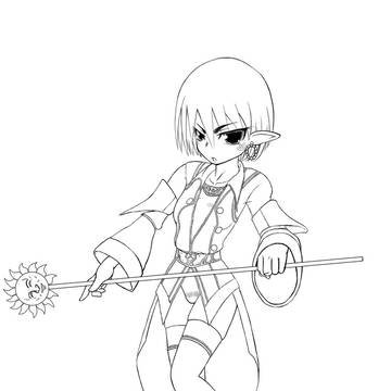 クヱDノーム魔 線画