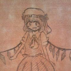 机の落書きフランちゃん