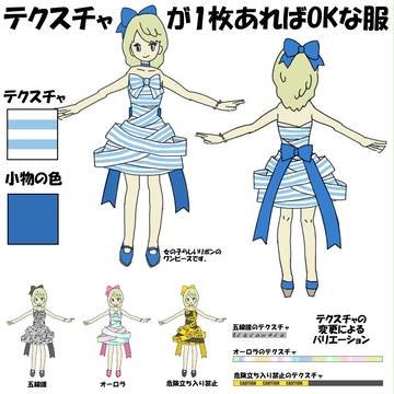 簡単なテクスチャが1枚あればOKな服