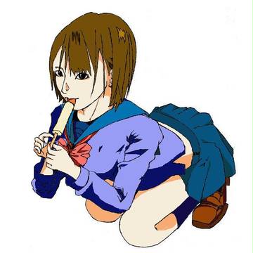 棒アイス食べてる女の子
