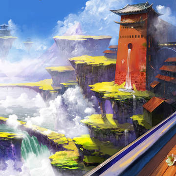 街中の濃い霧の雲