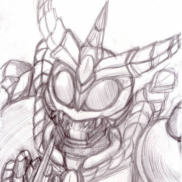 鉛筆画 エクシードギルス