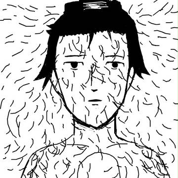 散髪中