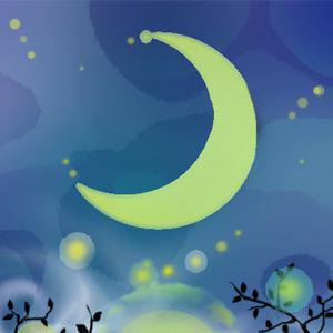 月夜の森