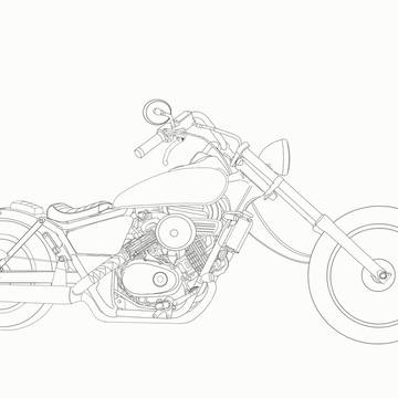愛車(線画)