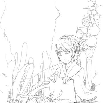 年賀状 2009 塗り絵用